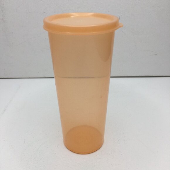 Vintage Tupperware Orange 16oz 470mL Cup With Lid Home Kitchen Meal Prep 5107A-4 - Picture 4 of 12